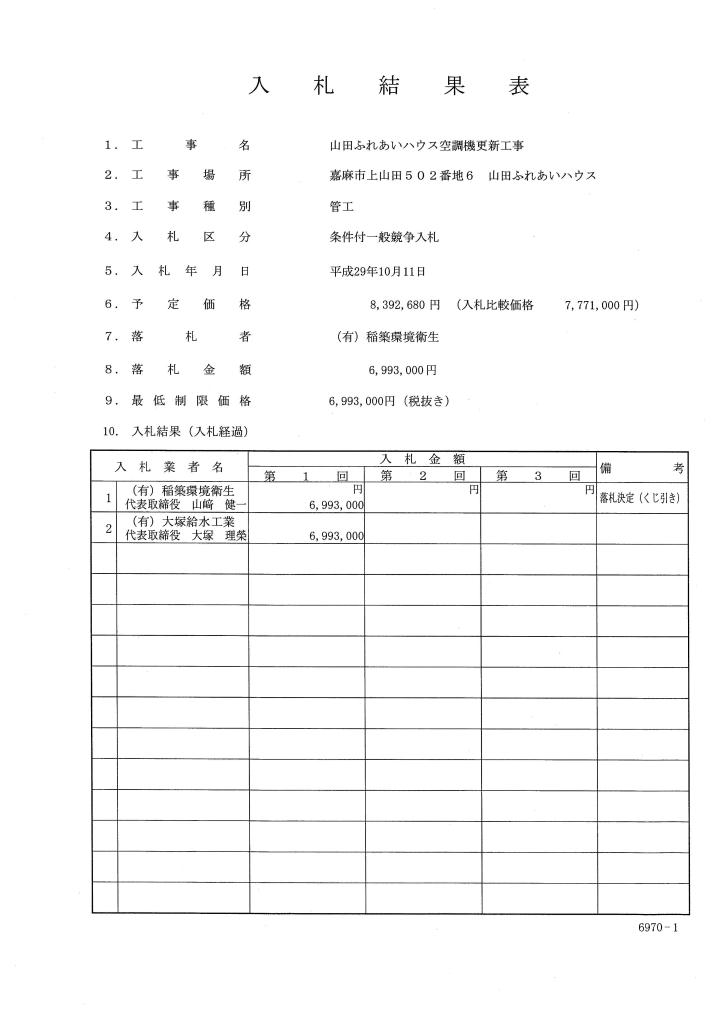 迫橋補修工事山田ふれあいハウス空調機更新工事