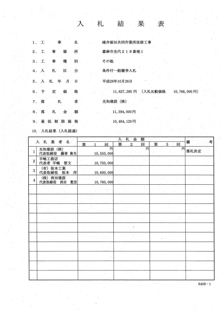 碓井塚田共同作業所改修工事