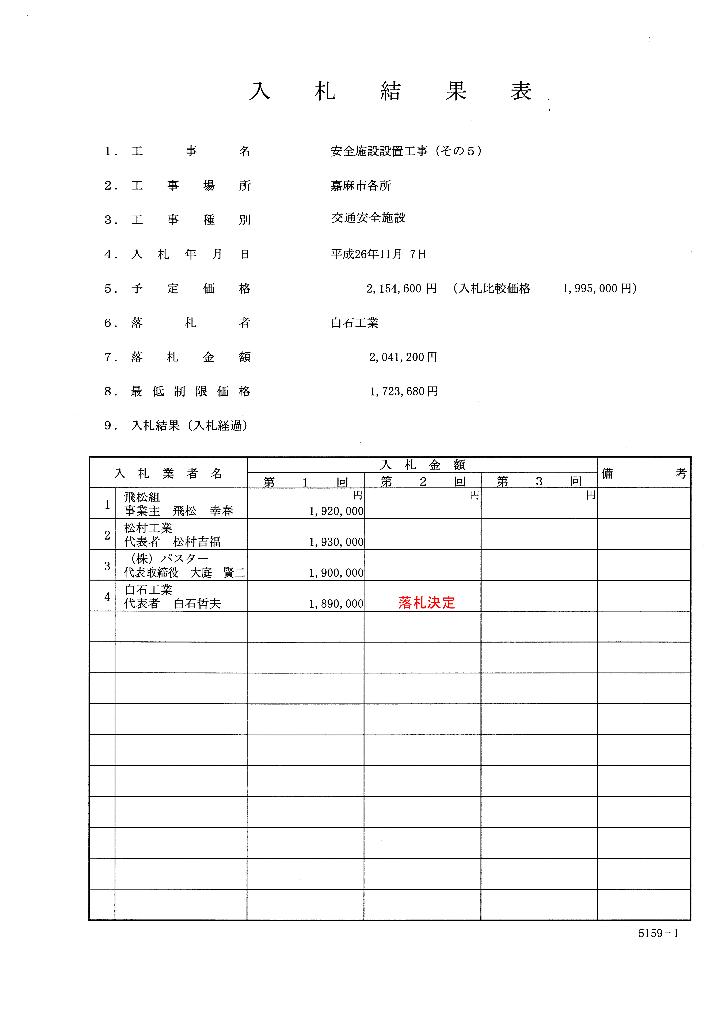 安全施設設置工事（その5）