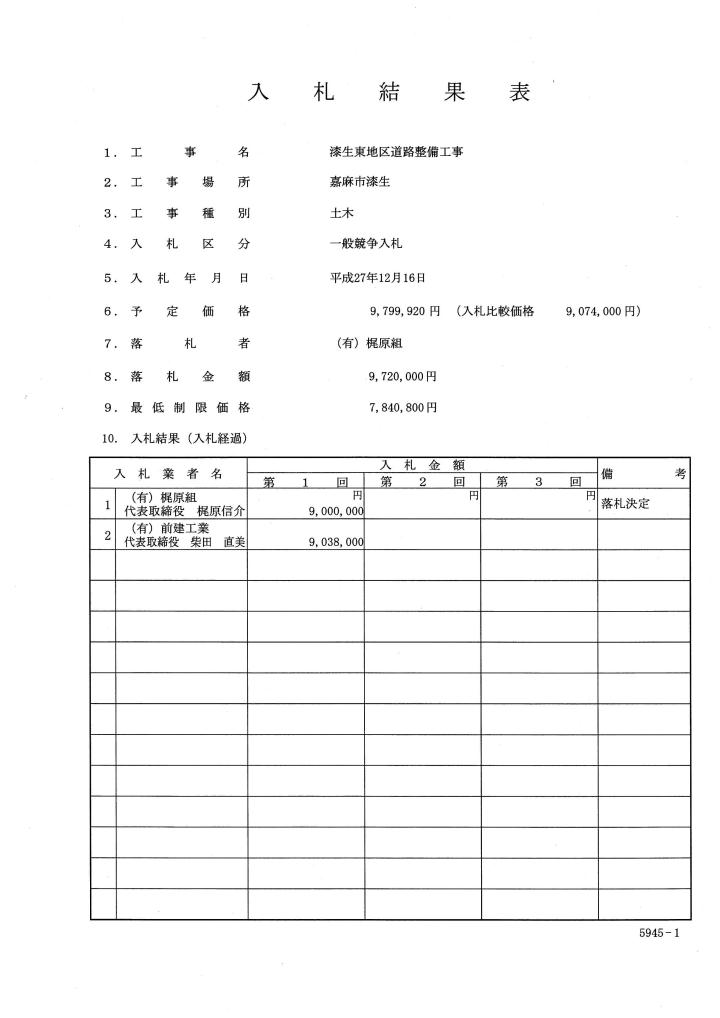 漆生東地区道路整備工事