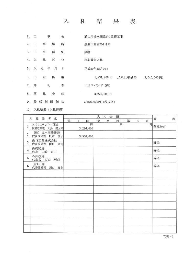 猫山用排水施設外1改修工事