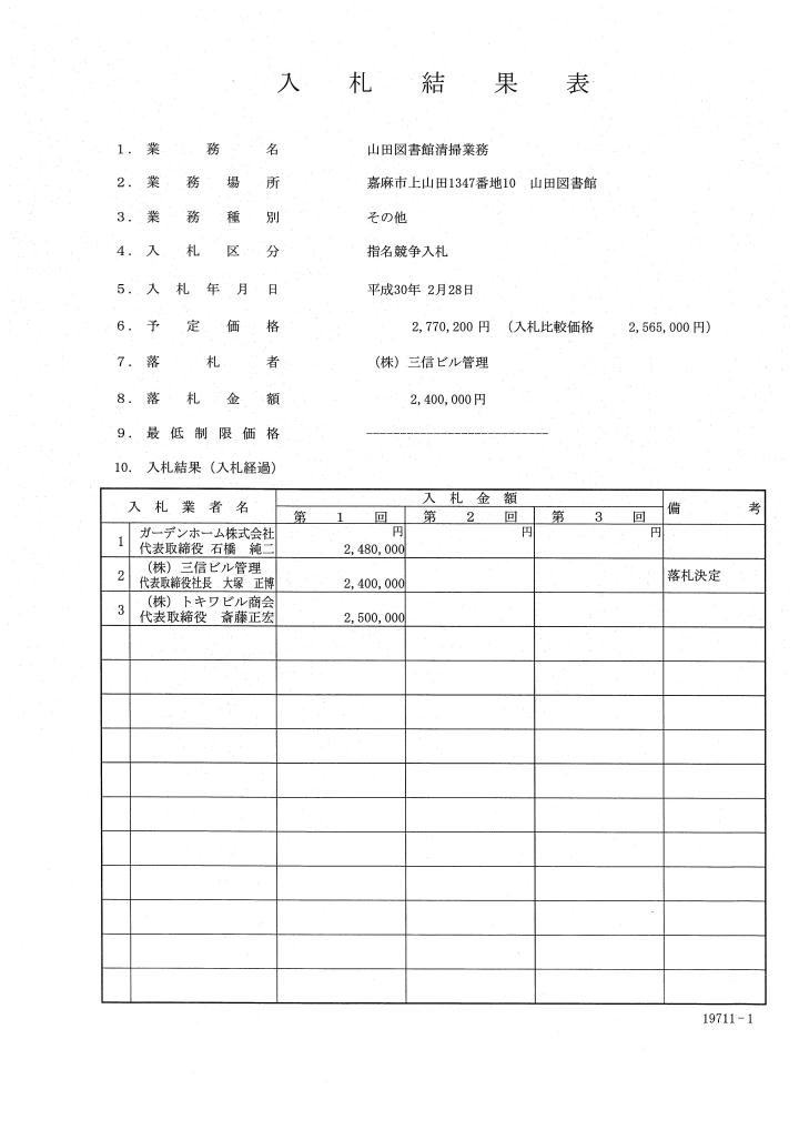 山田図書館清掃業務