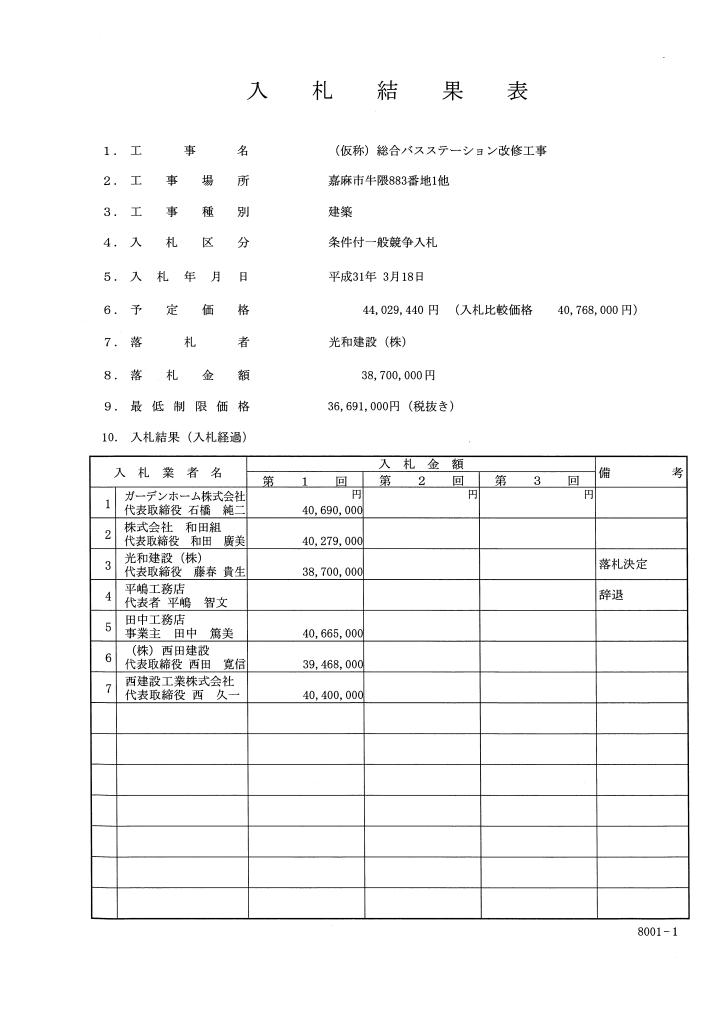 （仮称）総合バスステーション改修工事