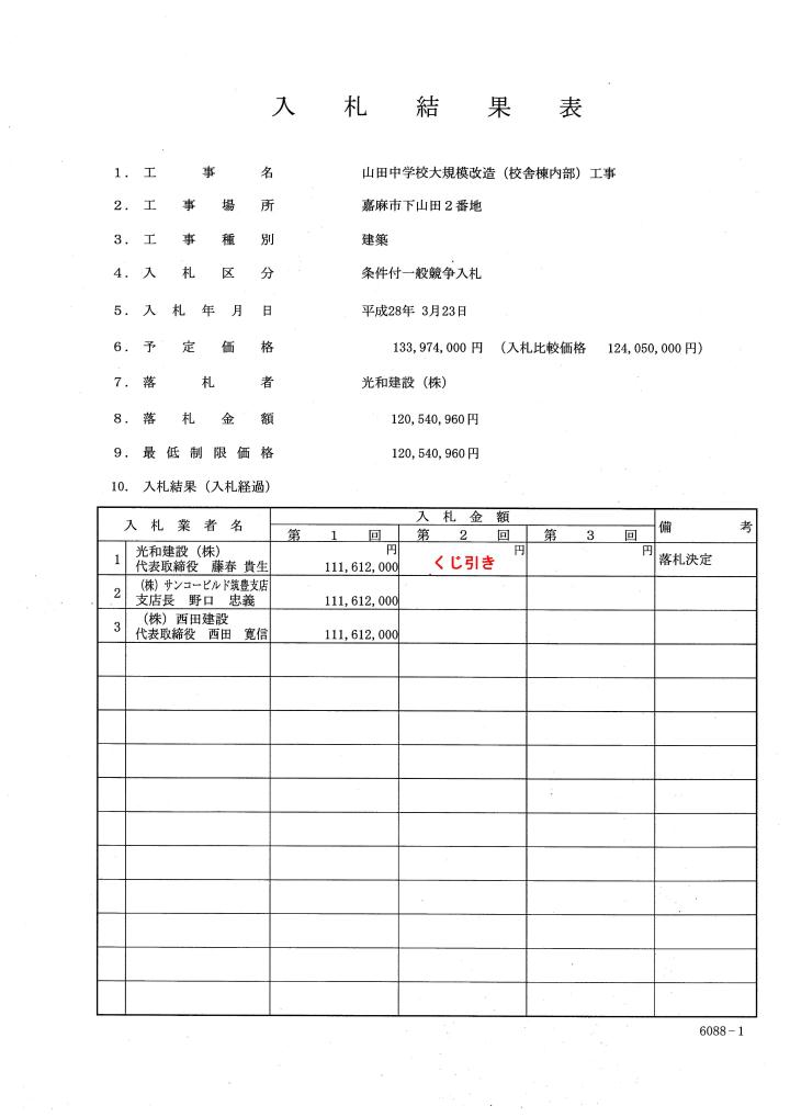 山田中学校大規模改造（校舎棟内部）工事