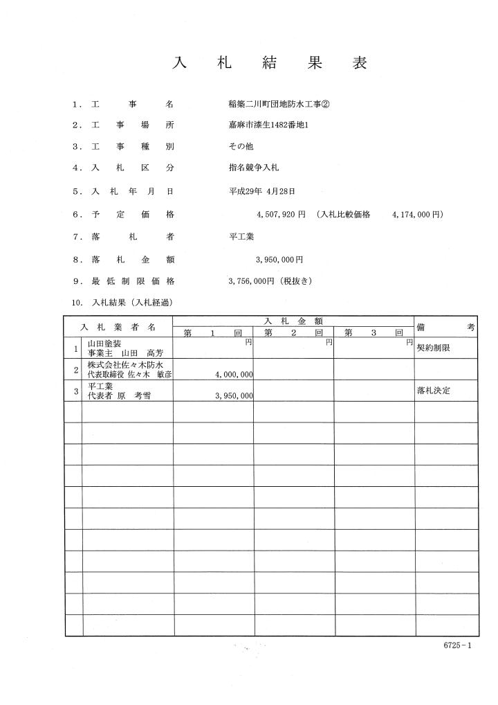 稲築二川町団地防水工事(2)