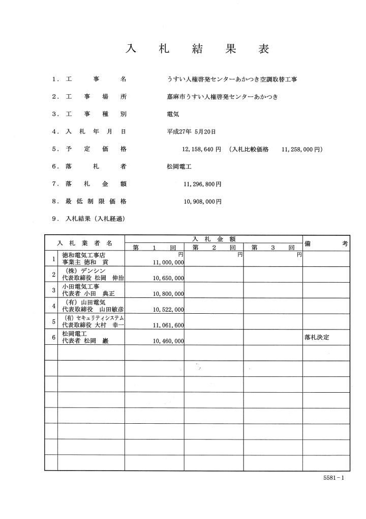 うすい人権啓発センターあかつき空調取替工事