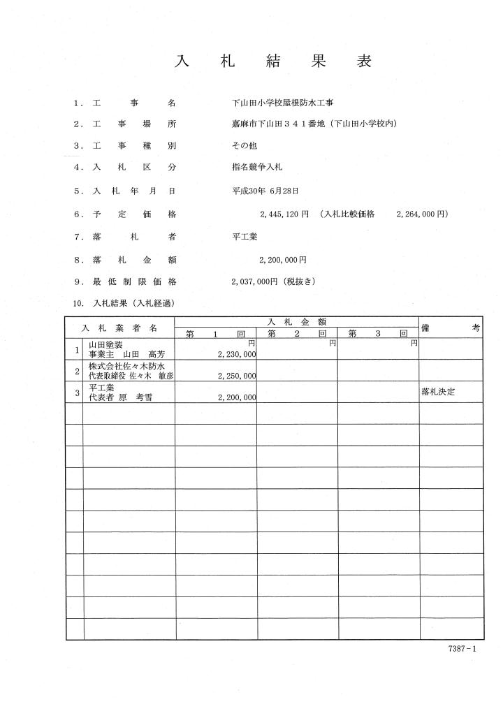 下山田小学校屋根防水工事